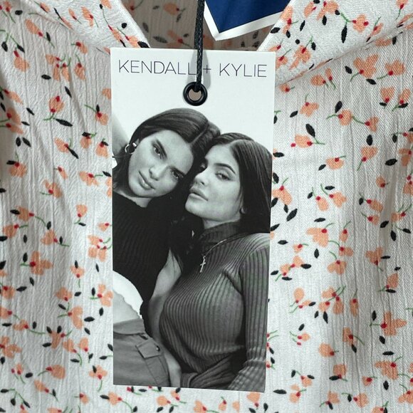 NEW Kendall & Kylie Pants Womens Medium pink floral wide leg cottage - Picture 5 of 10